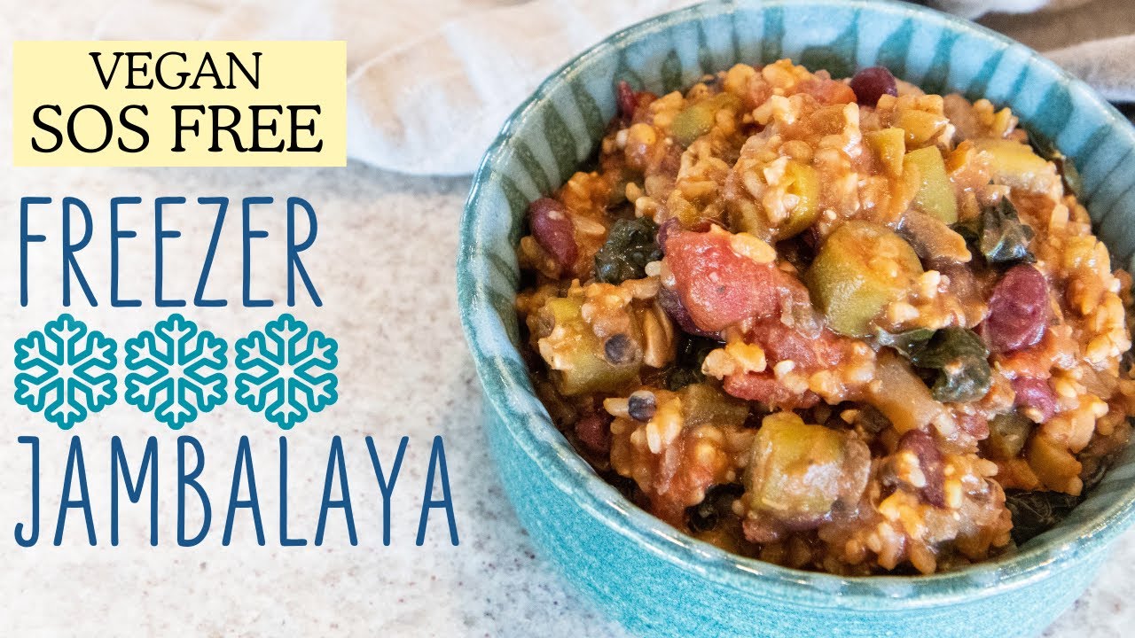 Easy No Chop Jambalaya | Vegan Oil Free
