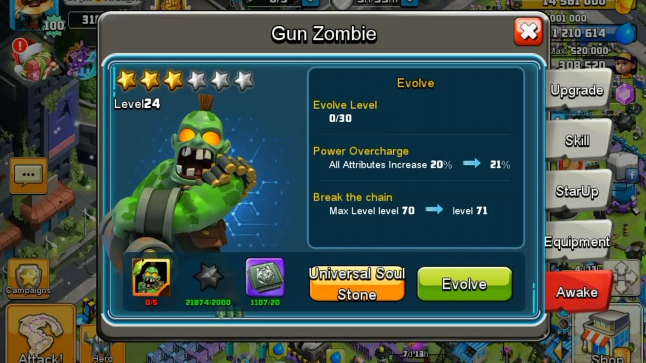 Awake Gun Zombie / Clash of zombie / COZ1 
