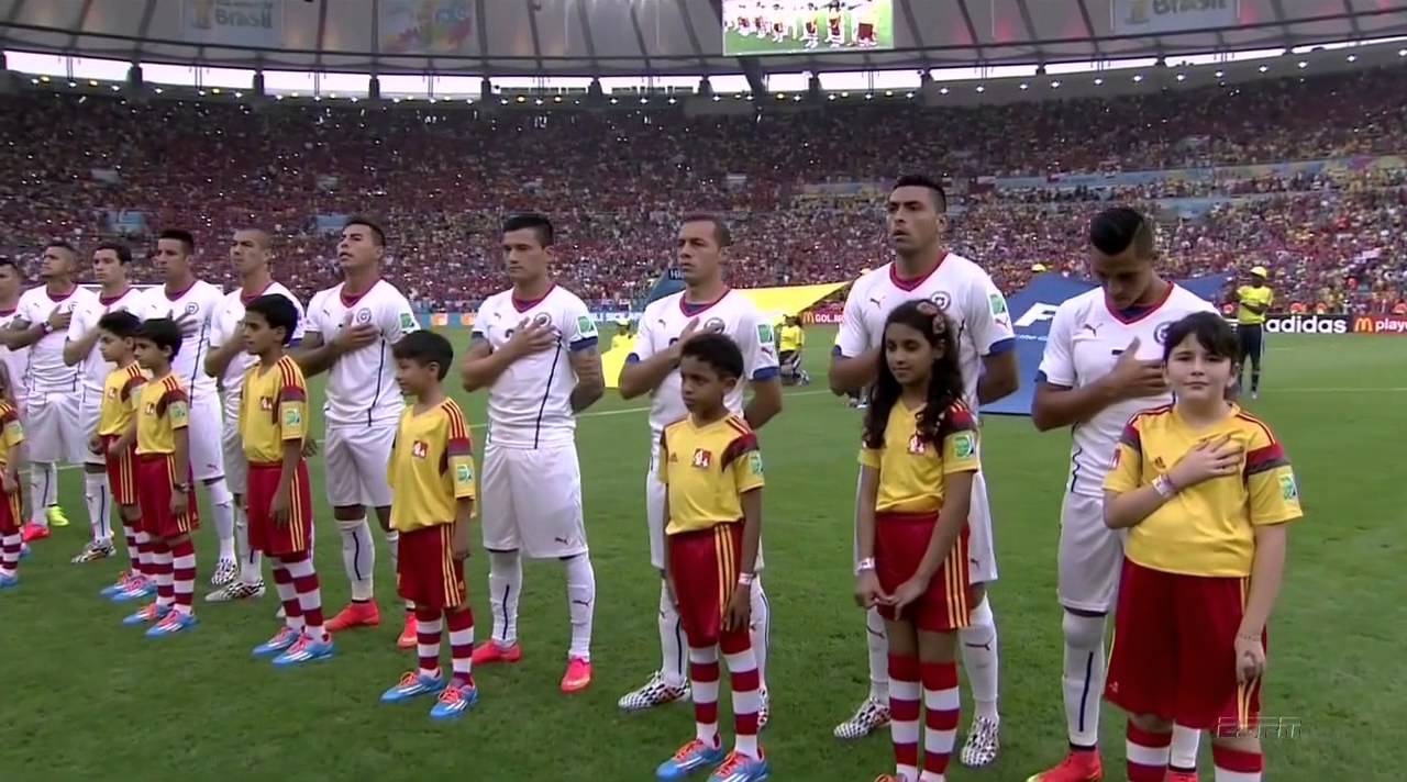 Spain vs Chile World Cup 2014 National Anthems
