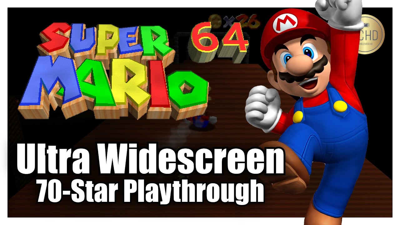 Super Mario 64 [5120x1440] Ultra Wide Screen [70 Star Playthrough]