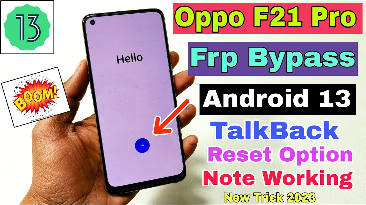 Oppo F21 Pro FRP Bypass Android 13 Update | Oppo (CPH2363) Google Account Bypass Without Pc |100% OK