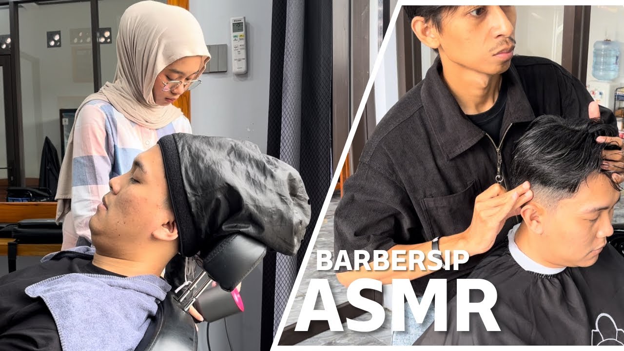 Asmr haircut & massage BarbersiP | #asmr #haircut #sleep #relaxing #hairstyle #barber #satisfying 