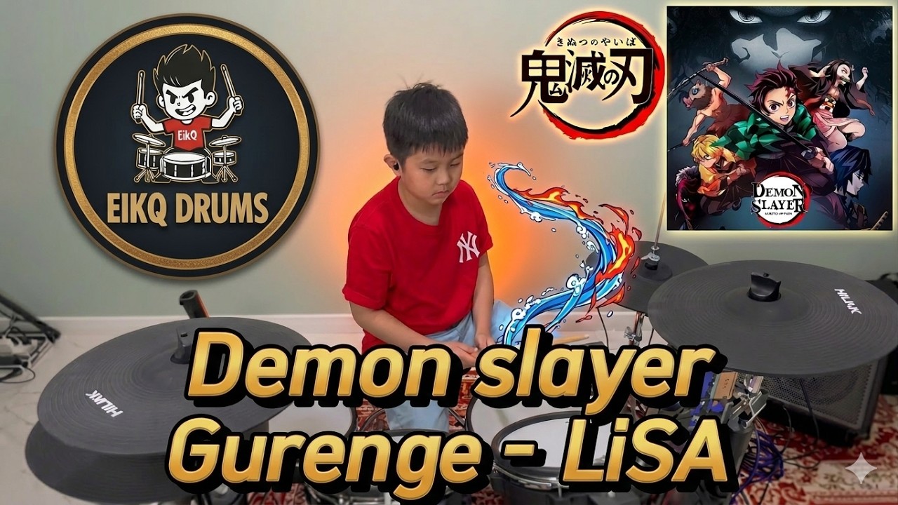 Demon slayer - Gurenge - LiSA | Drum Cover By EIK-Q