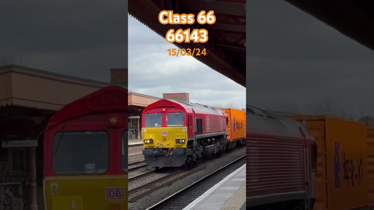 DB rail freight class 66 66143 nice tones #trainspotting #trains #railway #trainhorn #class66 #db