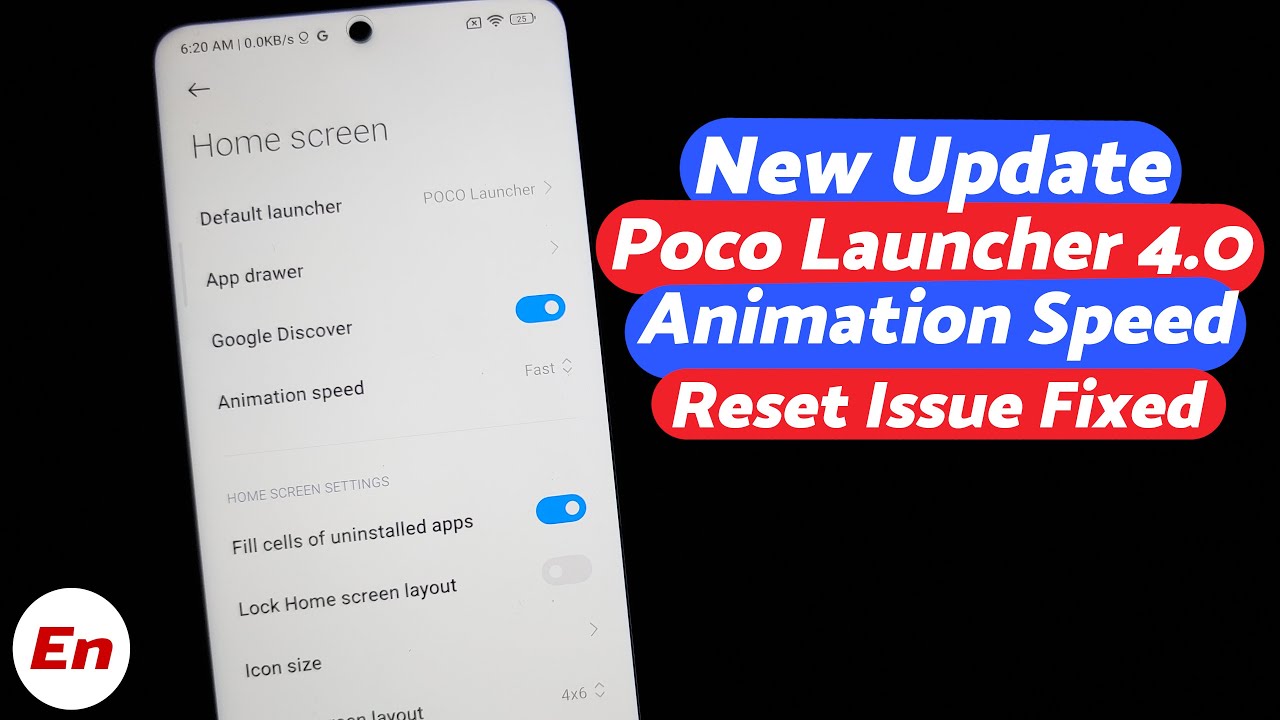 Poco Launcher 4.0 New UPDATE; Animation Speed, Reset Issue Fixed & More