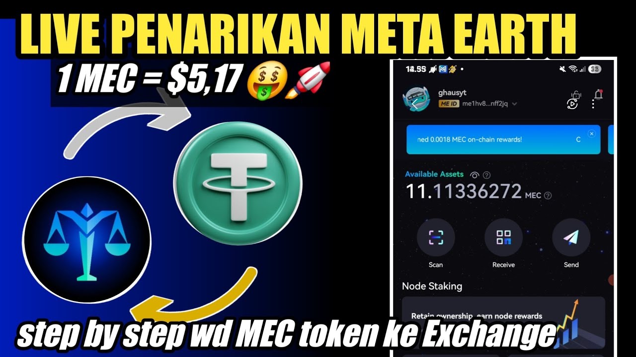 UANG GRATIS DI META EARTH ! CARA WITHDRAW MEC TOKEN KE EXCHANGE CRYPTO
