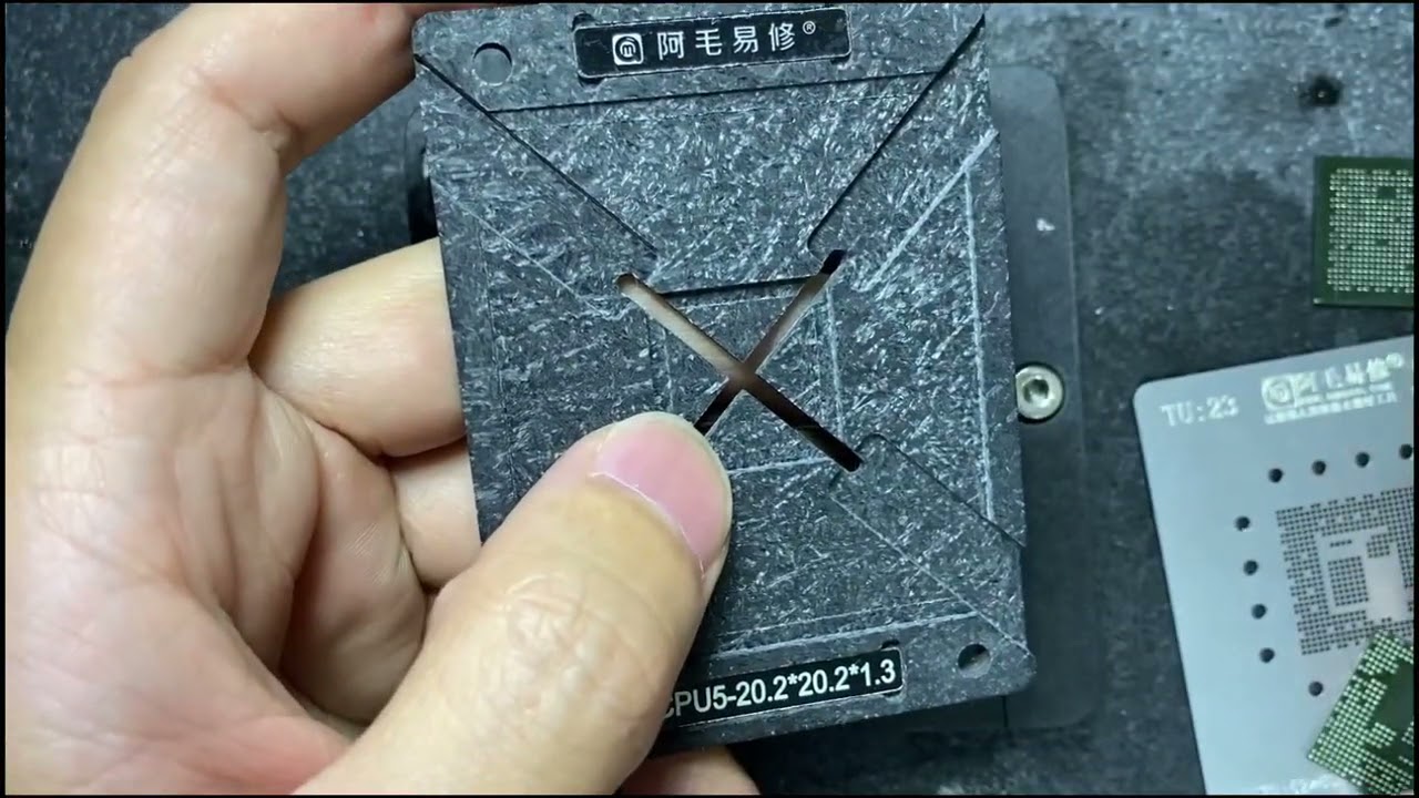 TV Mainboard CPU Reballing Process With AMAOE Stencils Jig Set Magnetic