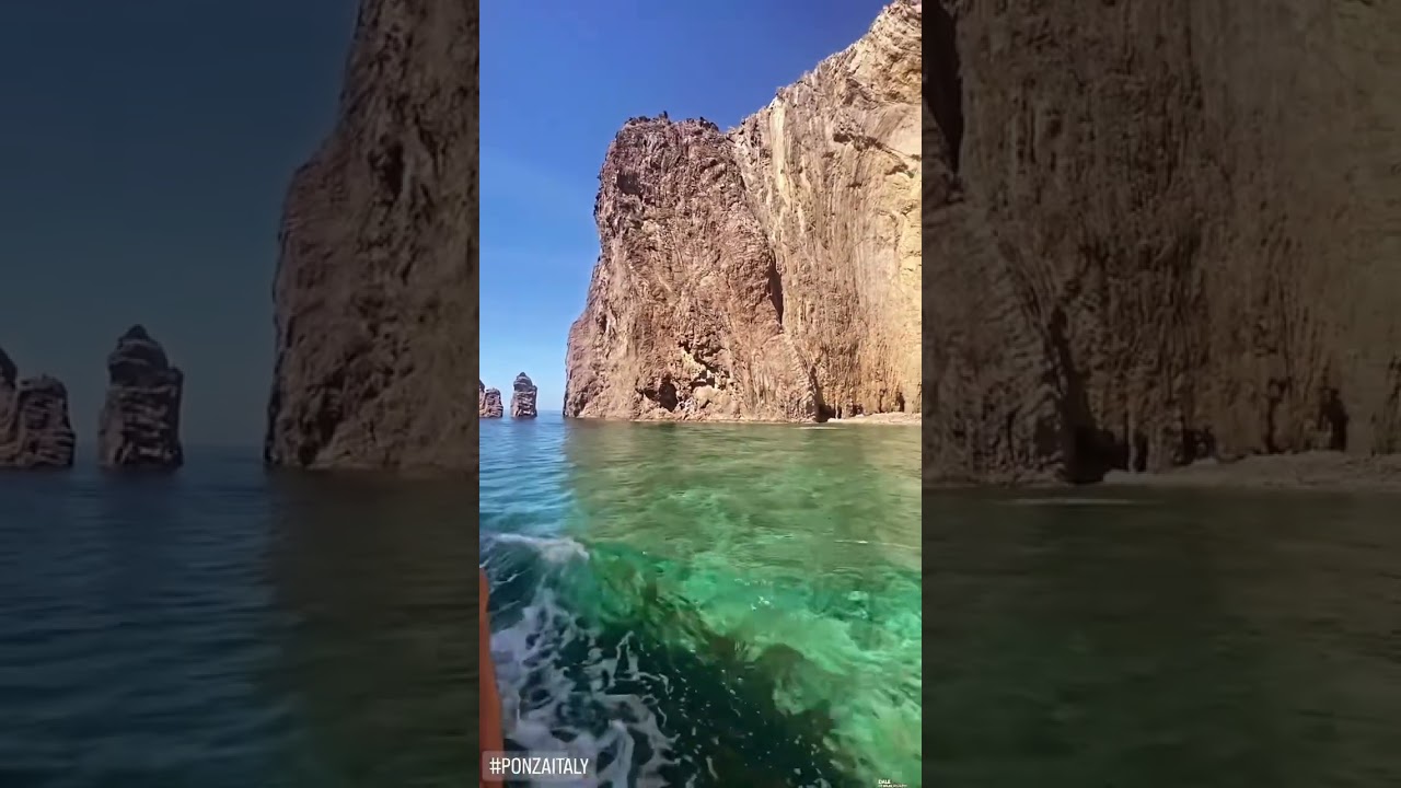Ponza and Palmarola Islands Stunning Sea in Italy