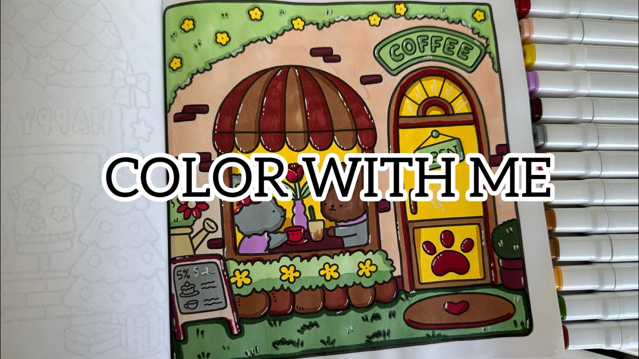 Color with me (ASMR)🌹💕’Little Corner’ by Coco Wyo 🌱✏️  #adultcoloringchannel #asmr