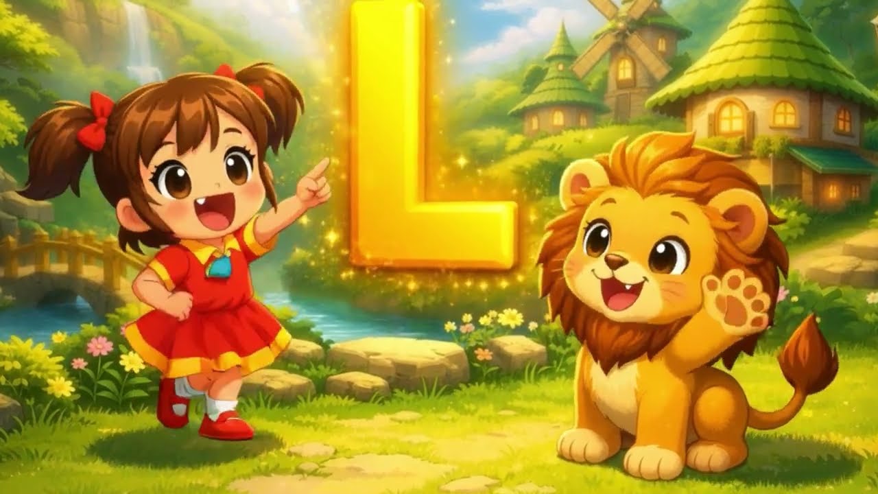 L for Lion 🦁 | ABC Phonics Song for Kids | Learn Letter L | Nursery Rhyme