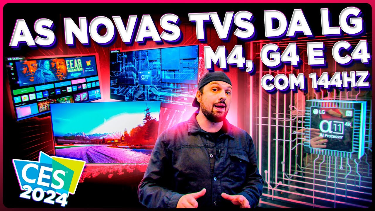 As NOVAS TVs OLED da LG: M4, G4 e C4 com 144hz!