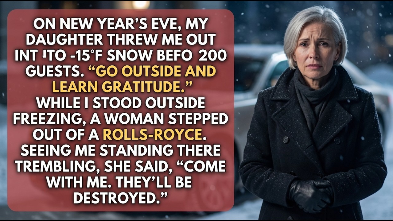 On New Year’s Eve, My Daughter Threw Me Into -15°F Snow — Then a Woman in a Rolls-Royce...