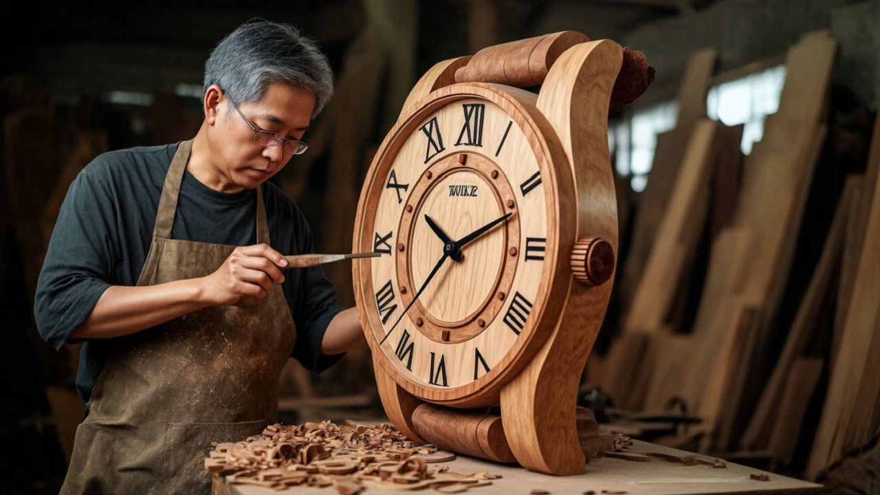 This GIANT WRISTWATCH is SURE to leave you in AWE // Exquisite Woodworking Art