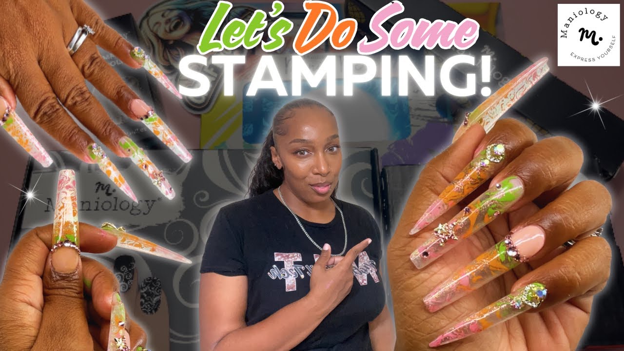 ✨Trying Nail Stamping for the FIRST Time! | PR Haul from Maniology 💅🏾