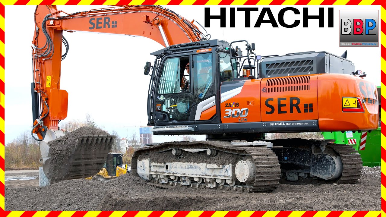 [Brand New] Hitachi ZX300-7 & 2x Mercedes Kipper, Heilbronn, 2023. #2 #hitachizx300  #hitachi