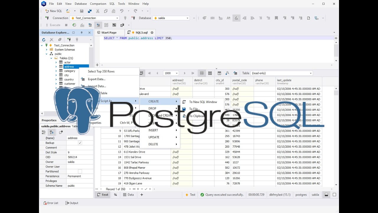 Как установить базу данных PostgreSQL.