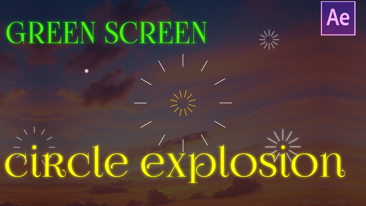 Circle Explosion | After Effects | Green screen overlay HD