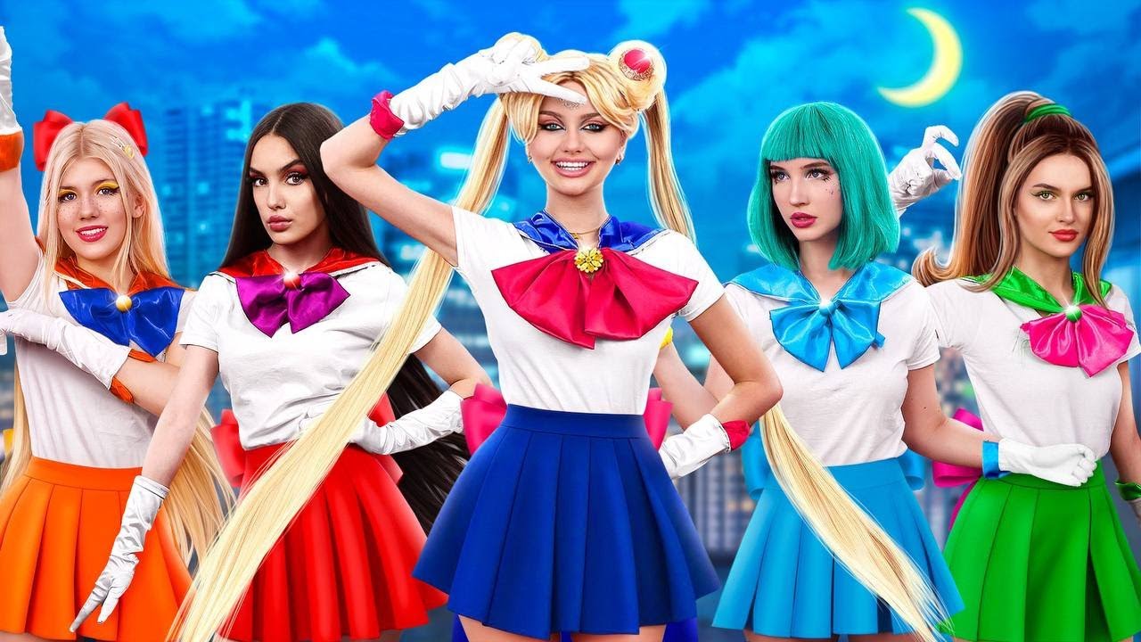 ¡Cómo Convertirse en Sailor Moon! Venus, Júpiter, Marte y Mercurio en la Vida Real