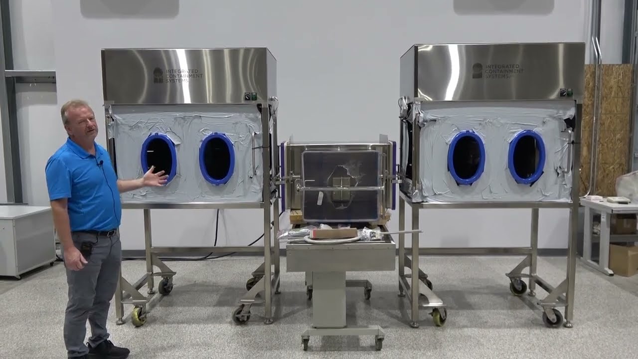 Custom Powder Systems Downflow Booth Glove Box Isolator Containment Passthrough