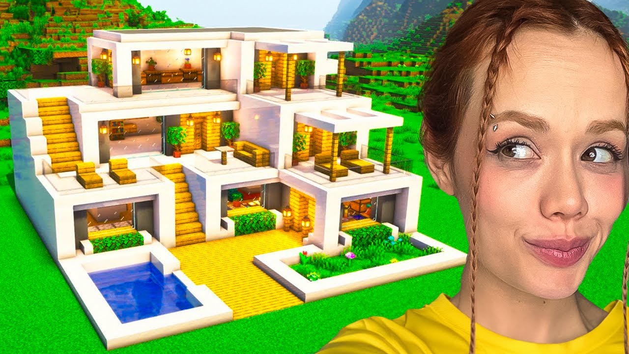 MINECRAFT'ta ULTRA L&Uuml;KS EVİMİZİ GEZİYORUZ ( Havuz Yaptık ) ​⁠@GamzeKarta
