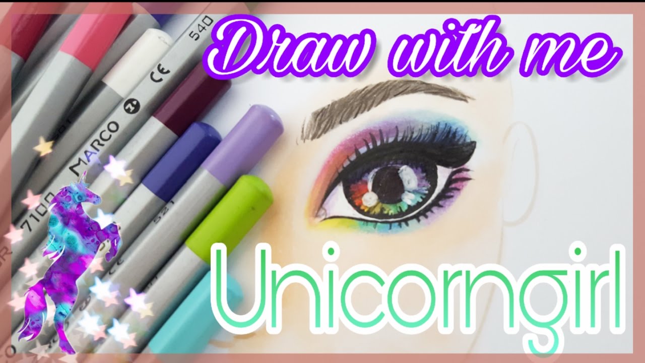 Topmodel malen | Unicorn Girl | Einhorn Mädchen || Foxy Draws