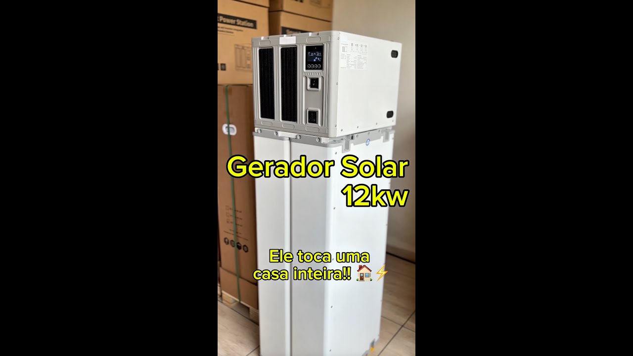 Gerador Solar Estação 12kw 30kwh off-grid Residencial Powerbox
