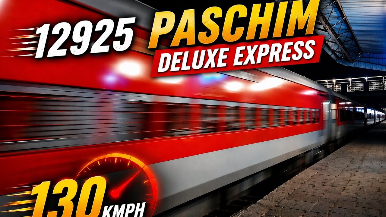 12925 Paschim SF Express skipping Bhawani Mandi at 130 kmph