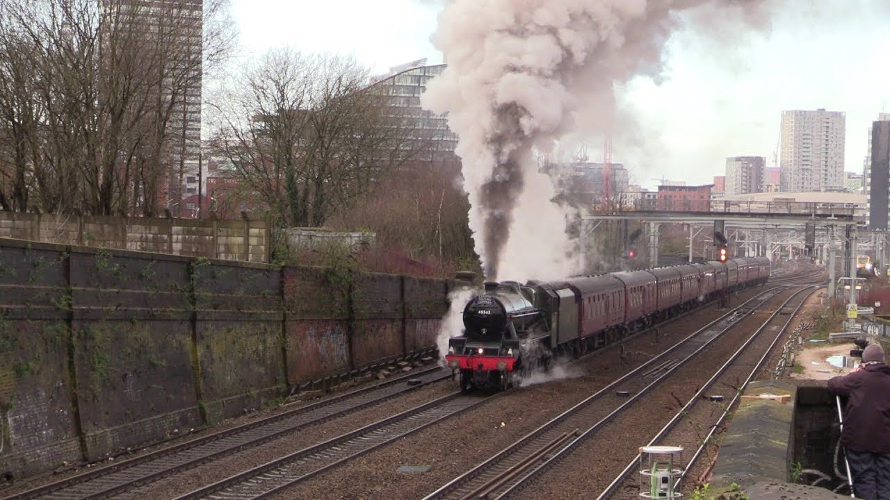 LMS 45562 Barks away on the Cotton Mill Express 29/2/20.