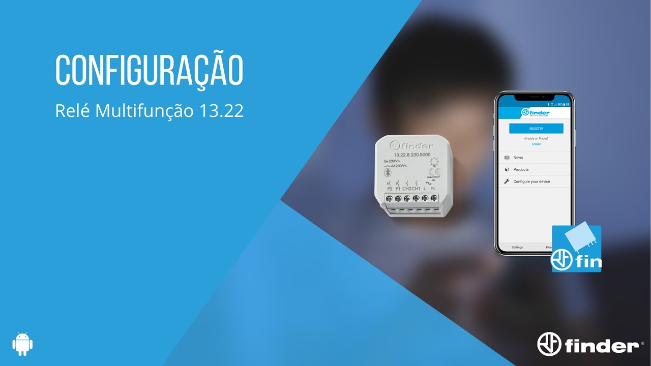 Configuração do Relé Multifunção 13.22 - Finder YESLY