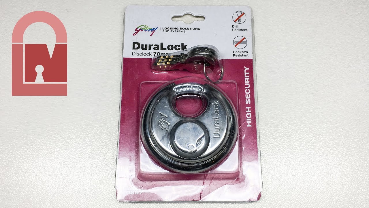(449) Unusually Honest Godrej DuraLock 9 Pin Dimple Discus Lock Picked
