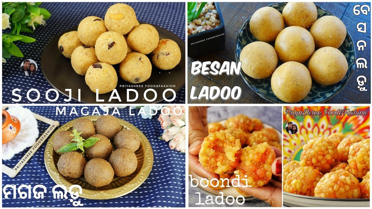 4 Types of Ladoo for Ganesh chaturthi | Festival special sweet | Ganesh pooja prasad