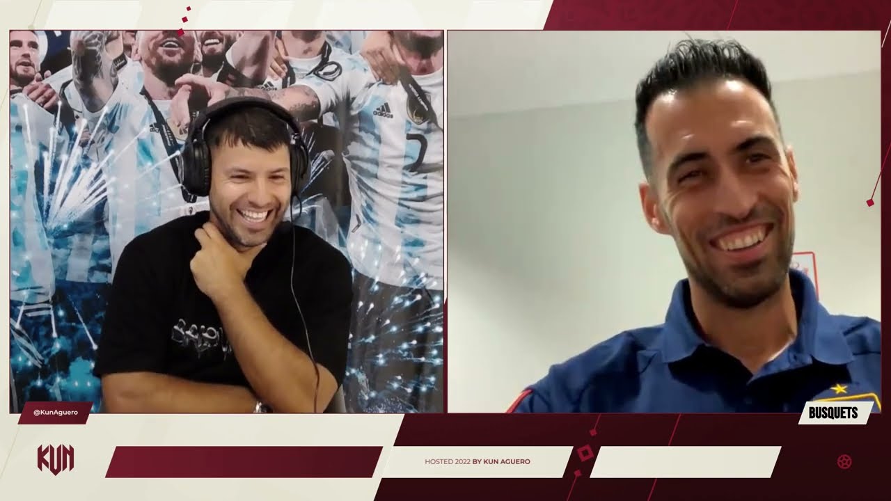 CHARLA del KUN AGÜERO con BUSQUETS, RODRI y FERRAN