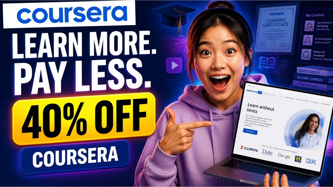 Best Coursera Promo Code 2026: Get 40% OFF Coursera Plus!