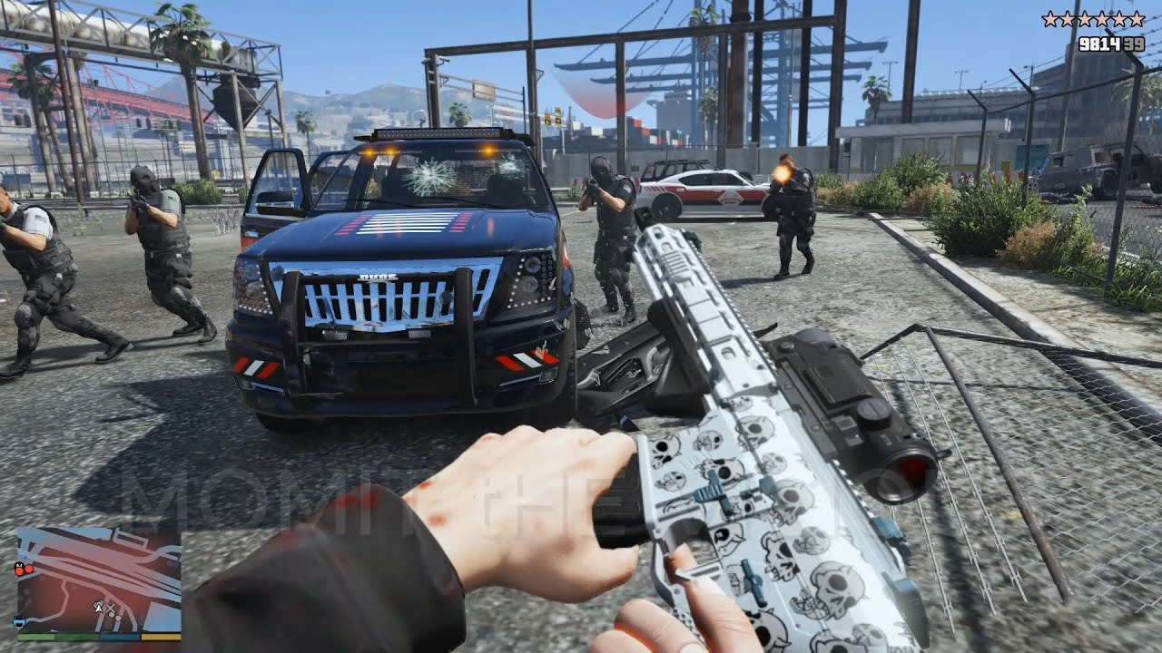 GTA V Merryweather Base Assassination + Epic 10 Star Cop Chase Escape Vol.5 [R.D.E. 4.1]