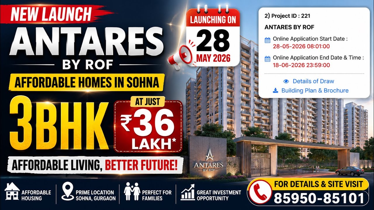 ₹36 Lakh Mein 3BHK? ROF Affordable Sohna Sector 7 Launch Explained