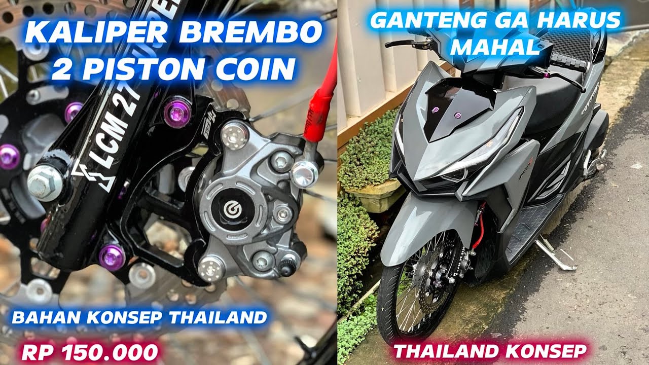 KALIPER BREMBO 2 PISTON COIN BAHAN THAILAND🇹🇭 CUMAN 150.000 VARIO LED 125 150