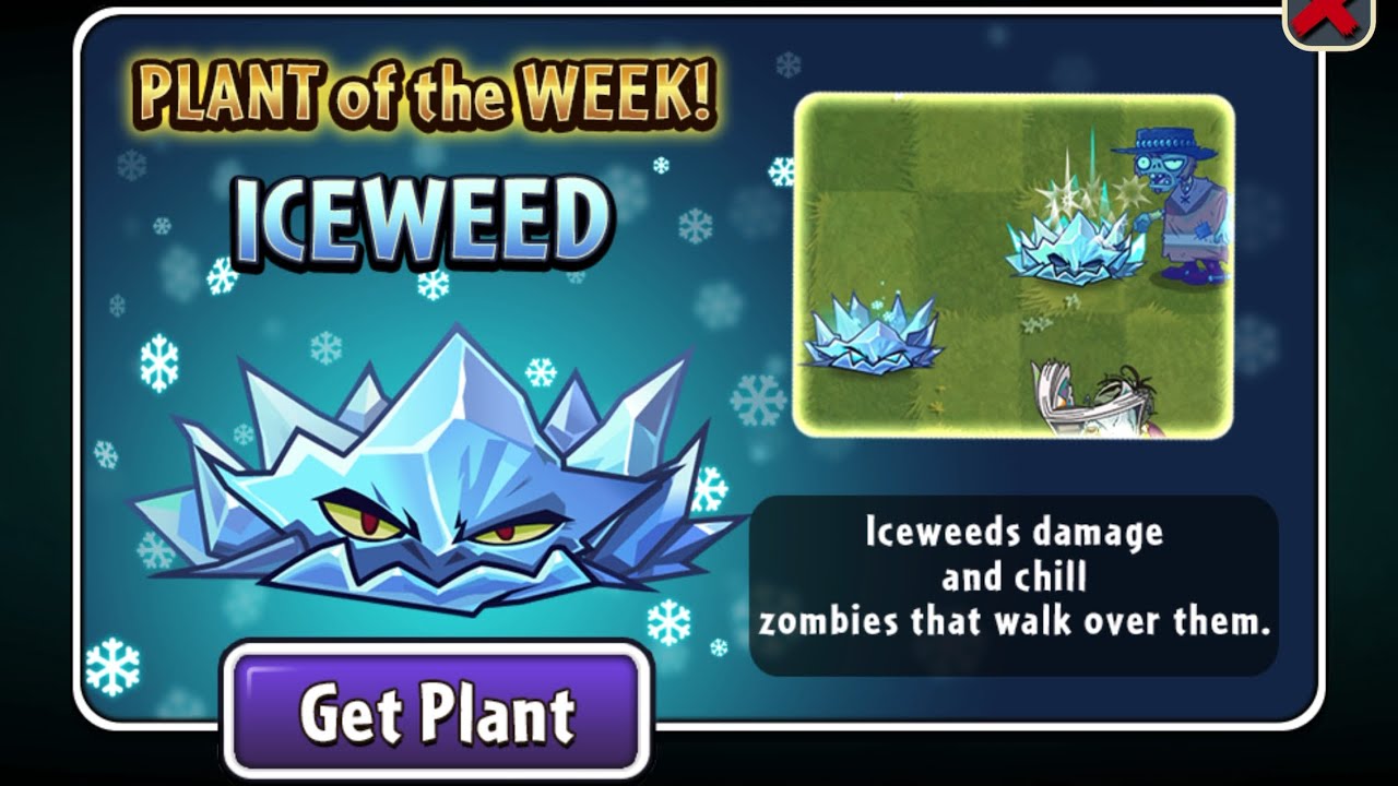 ICEWEED 🥶❄️ lvl 1–5 Plant of the Week NEW PVZ2 Plants vs. Zombies 2