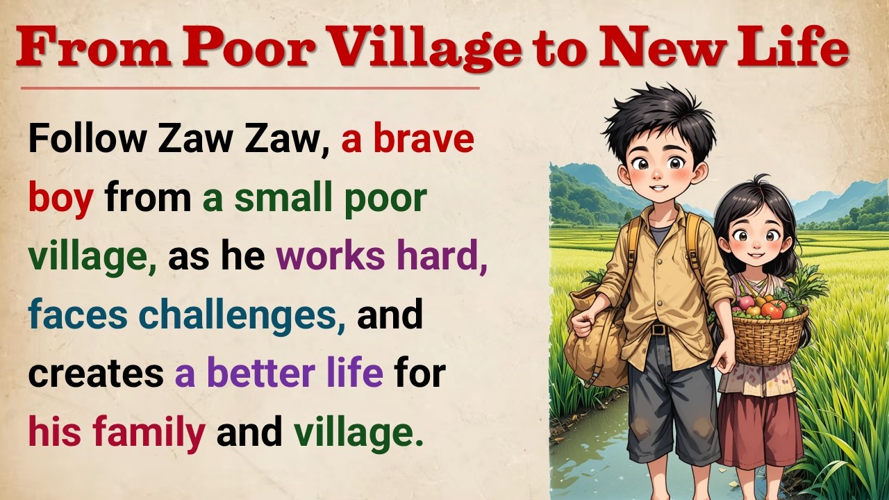 From Poor Village to New Life || Learn English Through Story Level 2 🔥 || Graded Reader