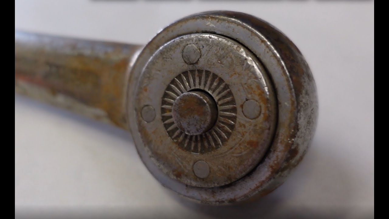 4k Restoration of 1931 Rare Freewheeling Ratcheting Wrench