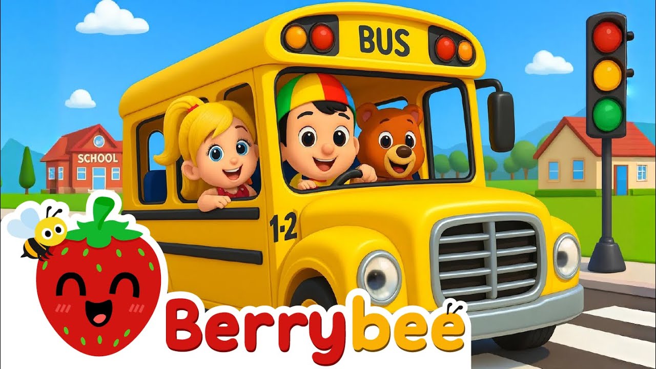 The Wheels on the Bus Go Round and Round 🚌 | Kids Songs & Nursery Rhymes | Berrybee