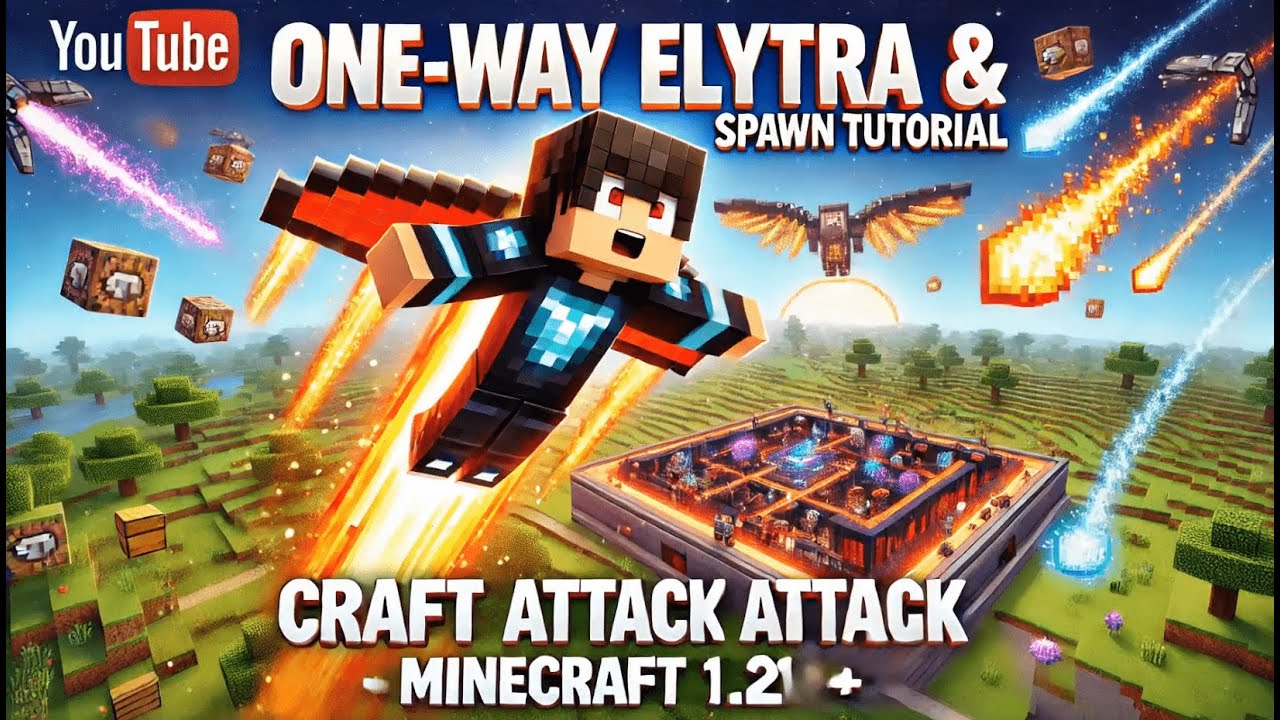 EINWEG-ELYTRA & CRAFT ATTACK Spawn Tutorial | MINECRAFT 1.21+