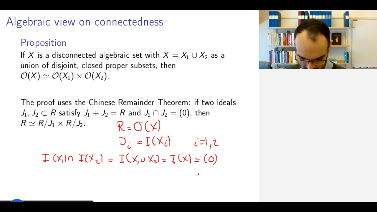 3.2 Connectedness and irreducibility (Commutative algebra and algebraic geometry)