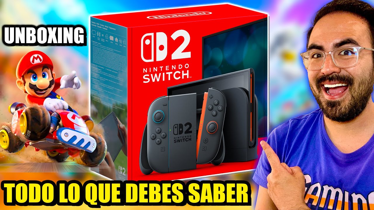 ASÍ ES la NINTENDO SWITCH 2 📦 ¡La Nueva Era Comienza! + Control PRO | UNBOXING | JxR