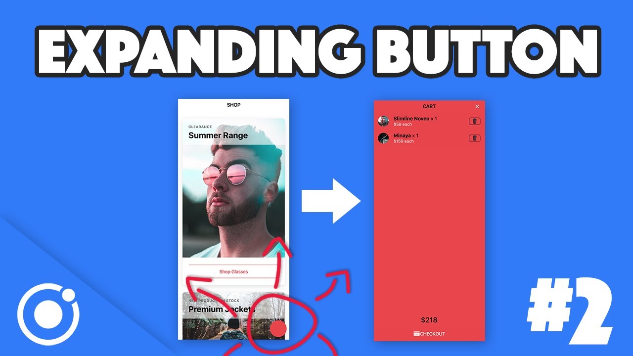 EXPANDING BUTTON SCREEN TRANSITION - Ionic UI Challenge #2