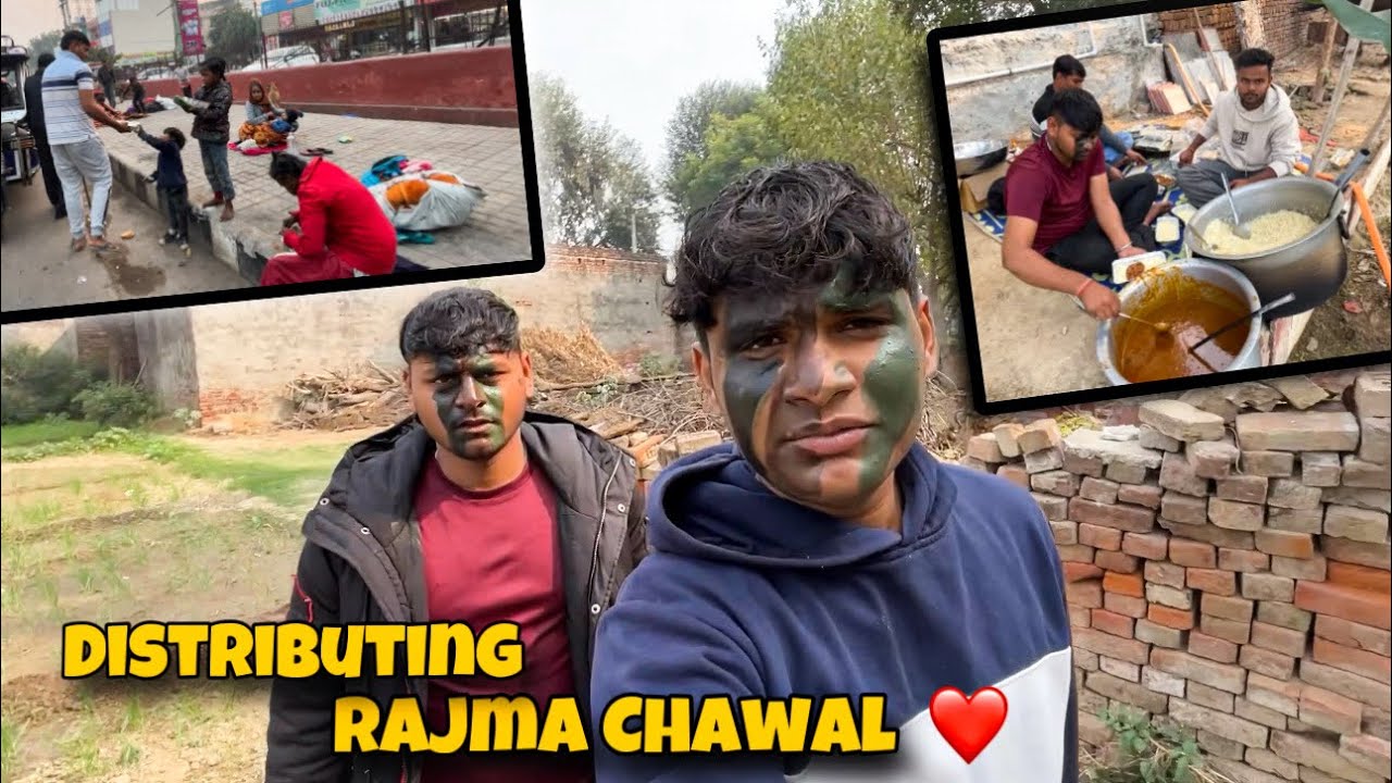 Distributing Rajma Chawal to Needy people ❤️ | The Helping Roamers
