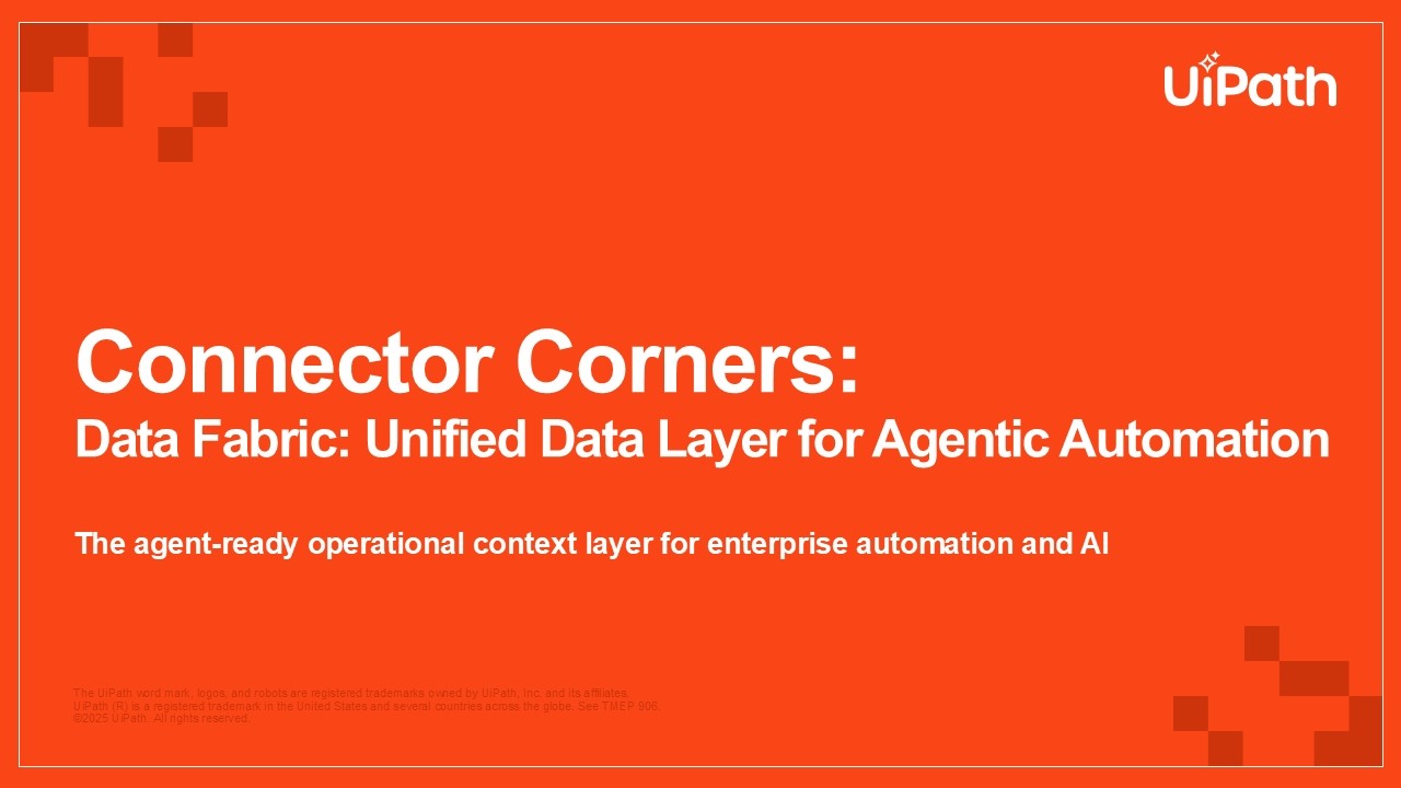 Connector Corners: Data Fabric &mdash; Единый уровень данных для агентной автоматизации