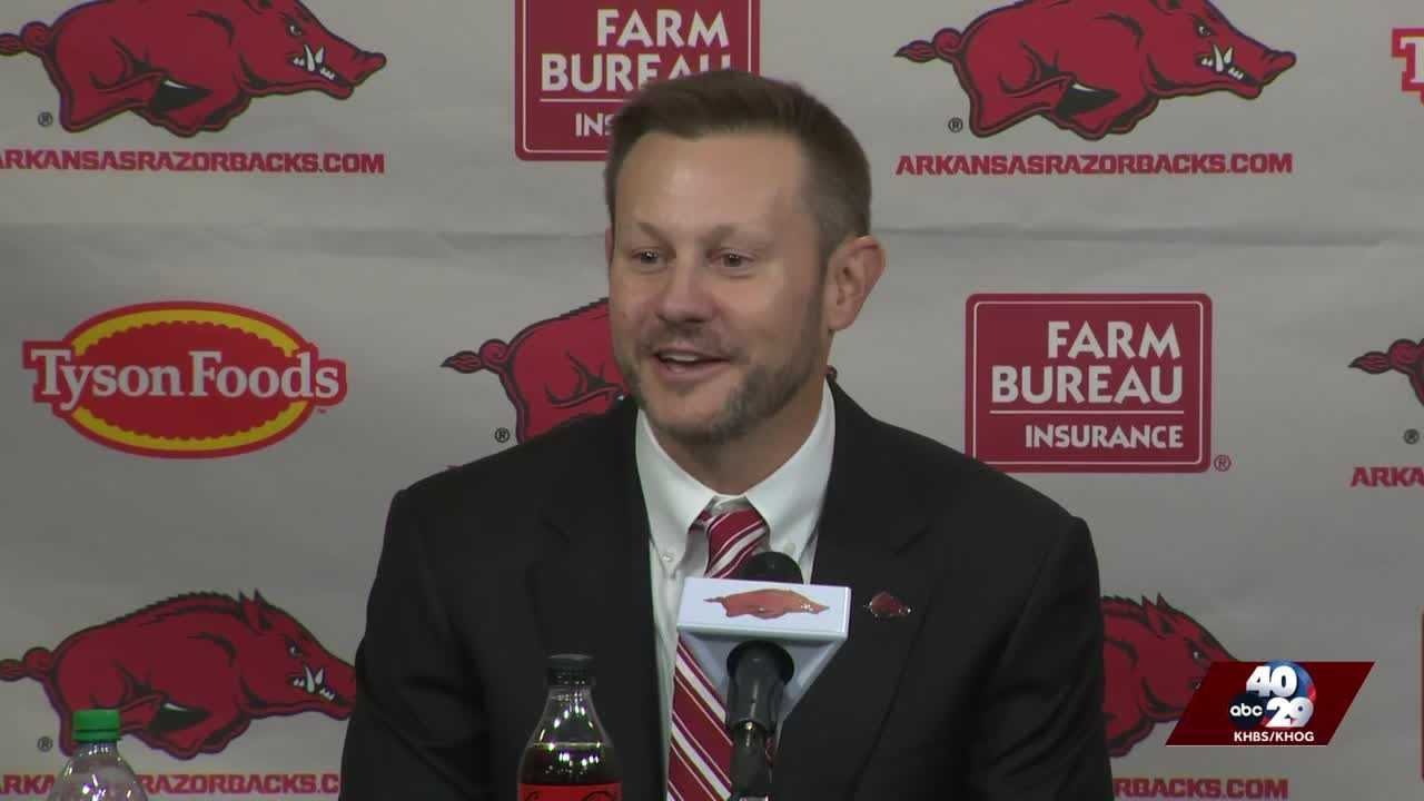Ryan Silverfield addresses media, introduces new Arkansas coaching staff and recruits