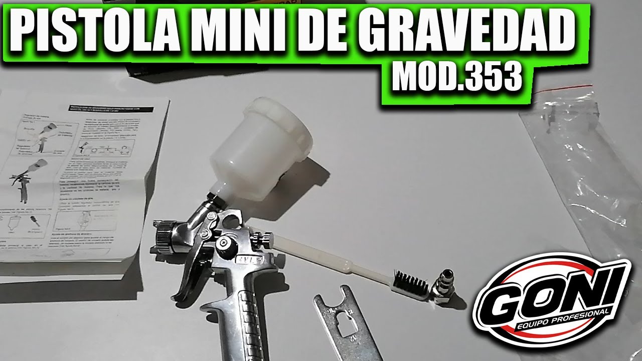 PISTOLA MINI DE GRAVEDAD MOD.353 DE GONI || ¿QUÉ INCLUYE LA CAJA? || ¿CUÁNTO CUESTA?