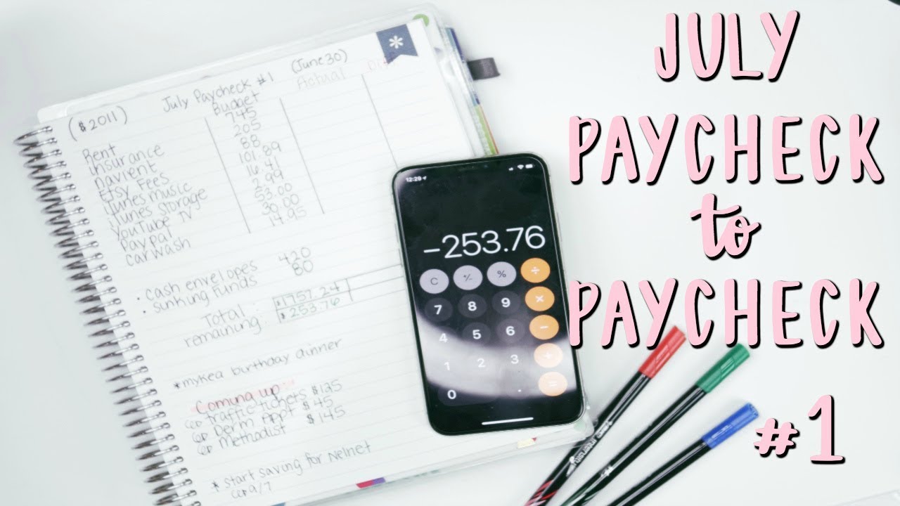 Budget With Me: Paycheck to Paycheck - July #1 | E.Michelle