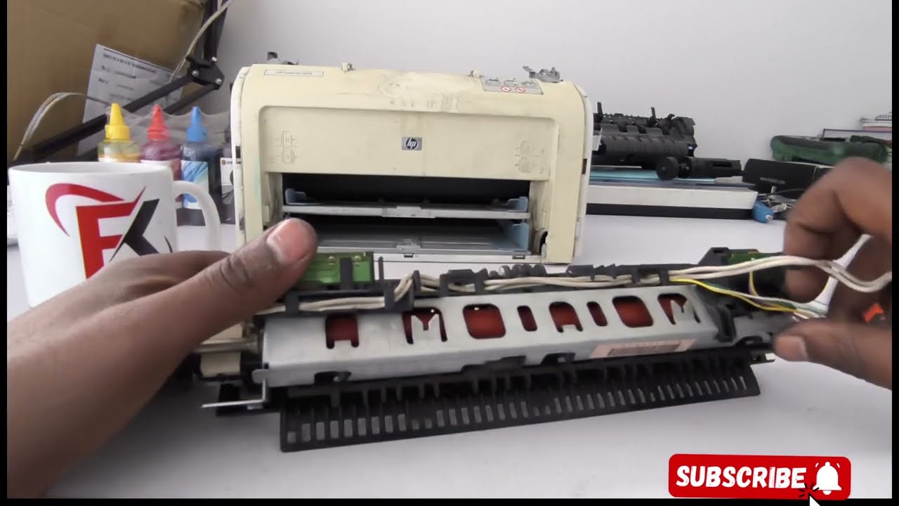 how to change hp LaserJet 1010,1018,1020,fuser film, fixing unit assembly and disassembled